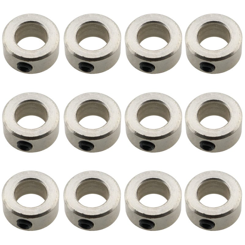 LUORNG Lead Screw Lock 12pcs Stainless Steel T8 8mm Bore Locking Ring Collar with 12pcs M4x4mm Allen Fixing Screws 3D Printer Parts - Image 1